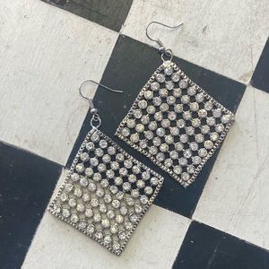 Vintage Rhinestone Dangle Earrings